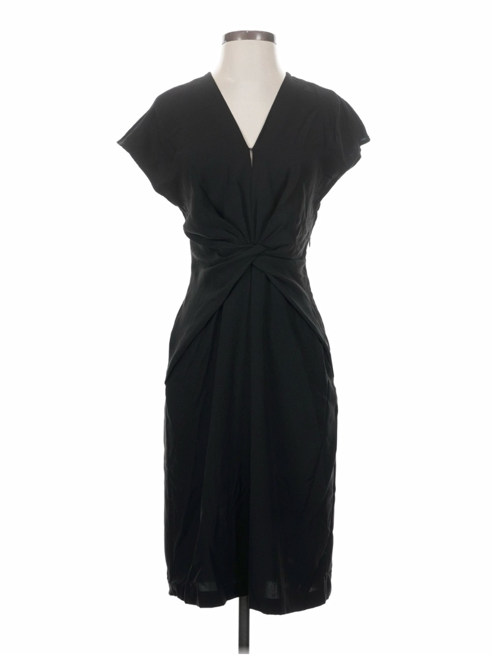 Banana Republic Black Twist-Front Sheath Dress